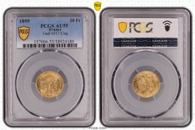 1899 10 Fr Gad-1017 Coq AU55