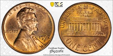 1962-D 1C MS64RB