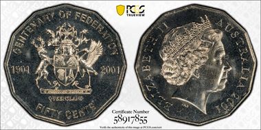 2001 50C Queensland MS67