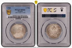 1901 2 Mk 200 Years J-105 MS66