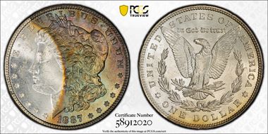 1887 $1 MS63