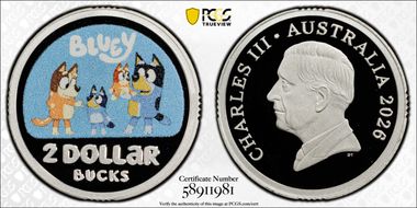 2026 $2 Bluey Colorized Ag PR70DCAM