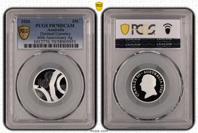 2026 10C Decimal Currency 60th Anniversary Ag PR70DCAM