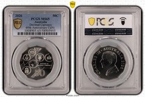 2026 50C Decimal Currency 60th Anniversary CuNi MS65