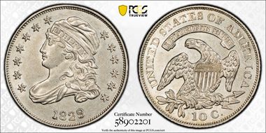 1829 10C Small 10C AU55