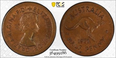 1961 Y. (p) 1/2D MS63BN