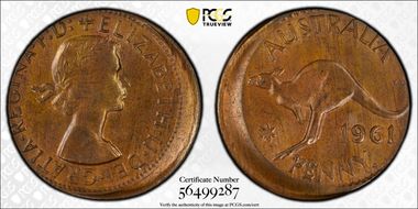 1961 Y. (p) 1D MS63BN