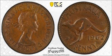 1962 Y. (p) 1D AU58BN