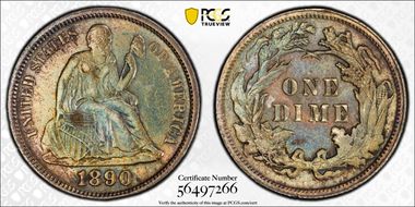 1890 10C MS62