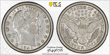 1895-O 25C AU50