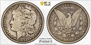 1892-S $1 F12