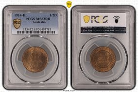 1914-H 1/2D MS63RB