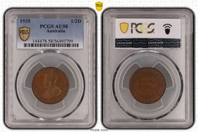 1935 1/2D AU58BN