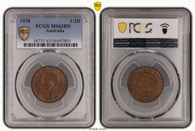 1938 1/2D MS63BN