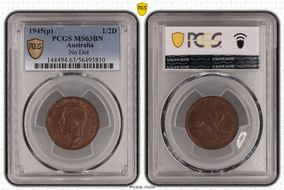 1945(p) 1/2D No Dot MS63BN