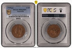 1949(p) 1/2D MS63BN