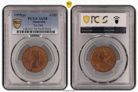 1955(p) 1/2D No Dot AU58BN