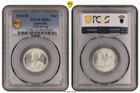1918-M Shil KM-26  Ag MS61
