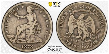 1878-S T$1 Trade VG10