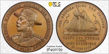 1902 Medal Marienburg-7445 AE Imperial Yacht Meteor MS66