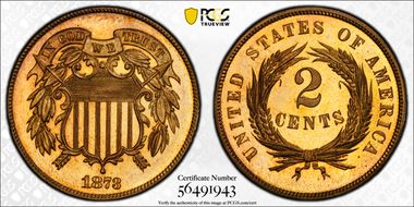 1873 2C Closed 3 PR66CAM