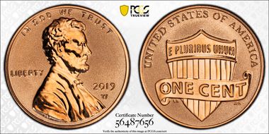 2019-W 1C Shield - Reverse Proof PR64