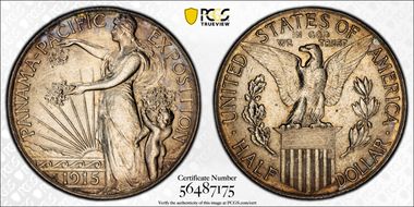 1915-S 50C Panama-Pacific MS65