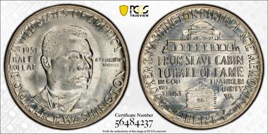 1951 50C Booker T. Washington MS67