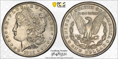 1885-O $1 AU58
