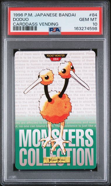 Doduo card PSA 10, cert 163274598