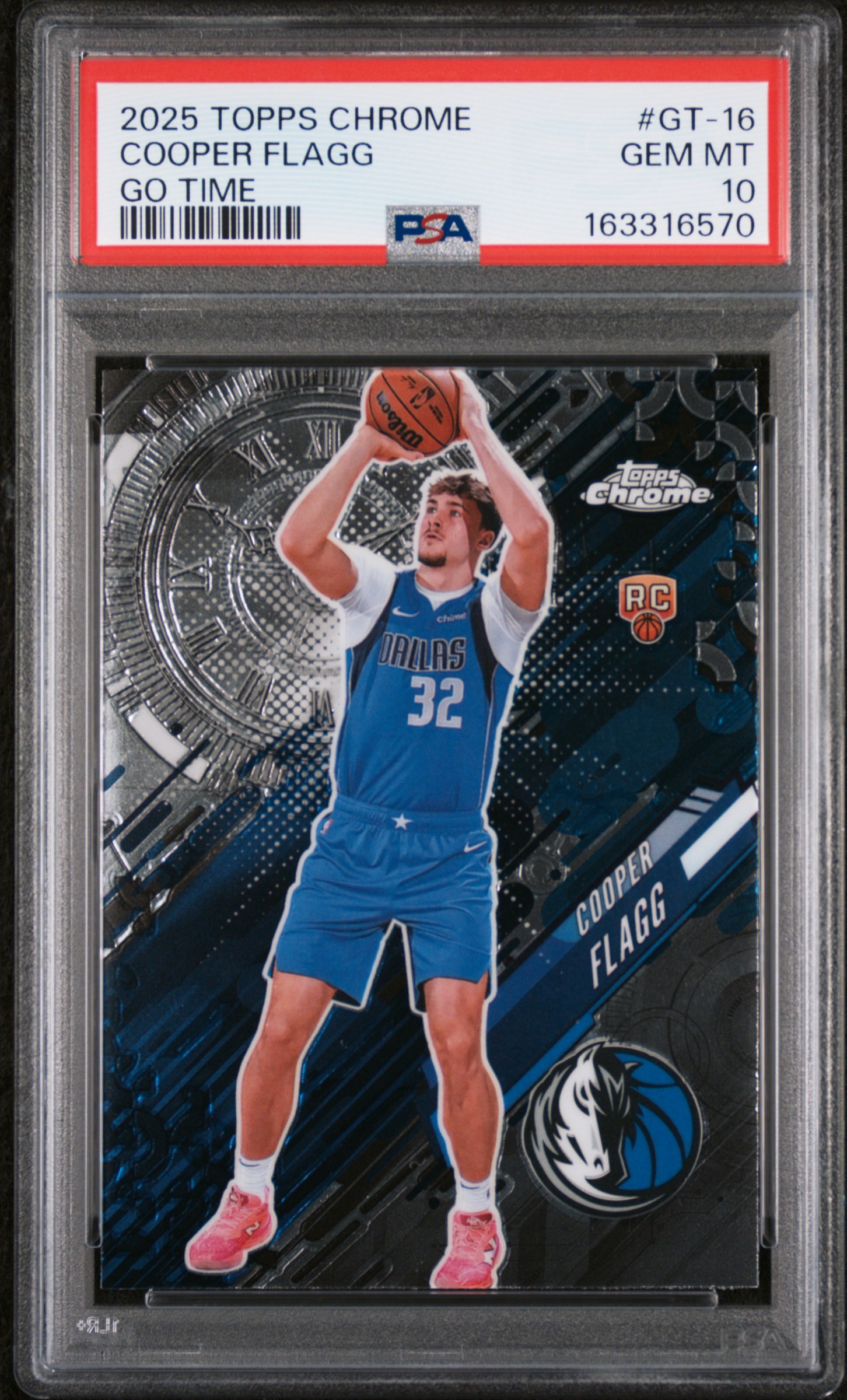 2025 #GT-16 Cooper Flagg PSA 10 Topps Chrome Go Time
