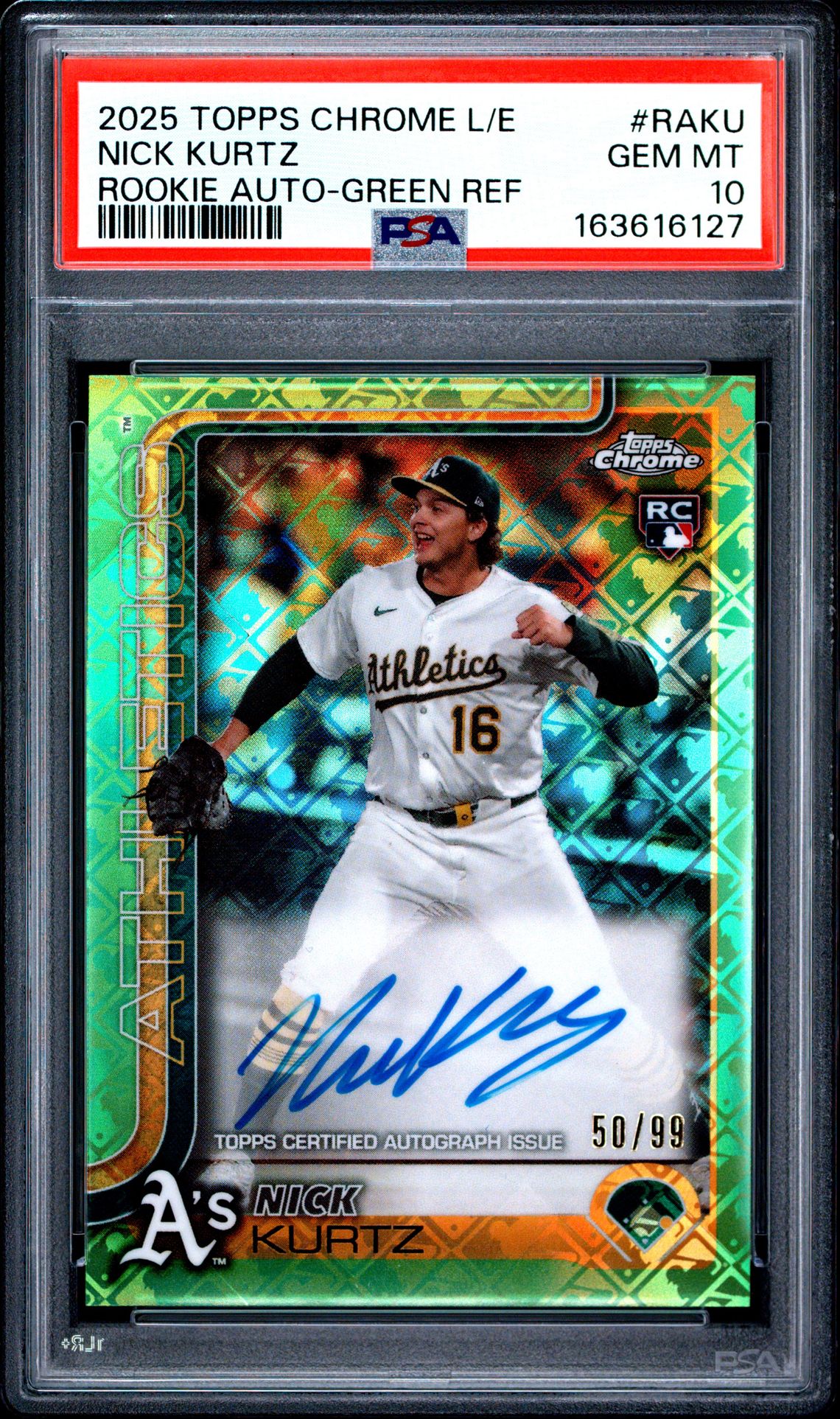 KURTZ TOPPS CHROME LOGOFRACTOR EDITION ROOKIE AUTOGRAPHS 2025
