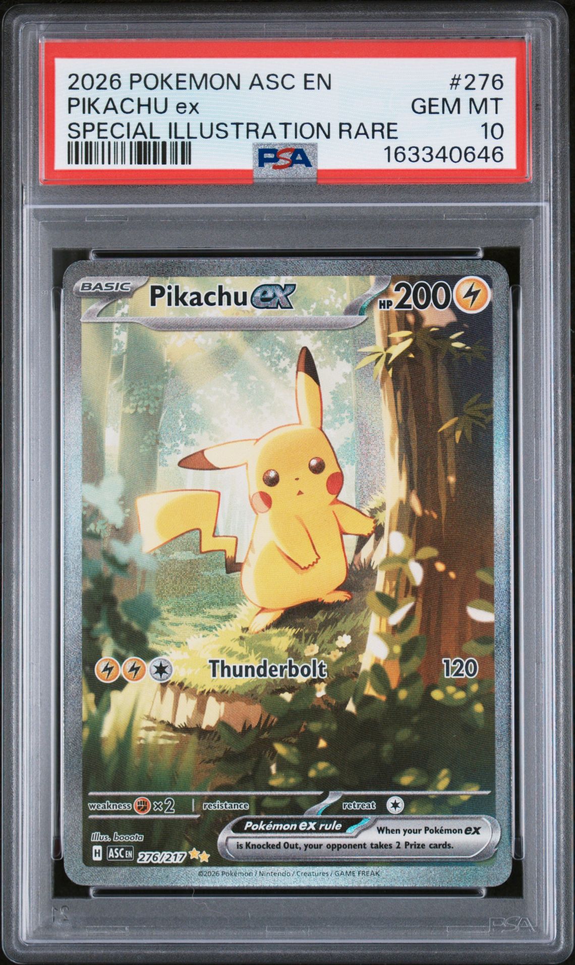 2026 Pokemon Asc En-Ascended Heroes Pikachu Ex #276 (Special Illustration Rare) Gem Mt 10 front