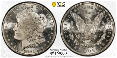 1881-S $1 MS65