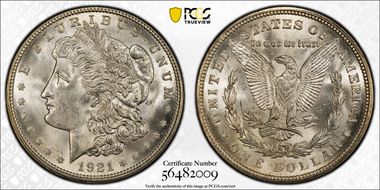 1921-D $1 MS64