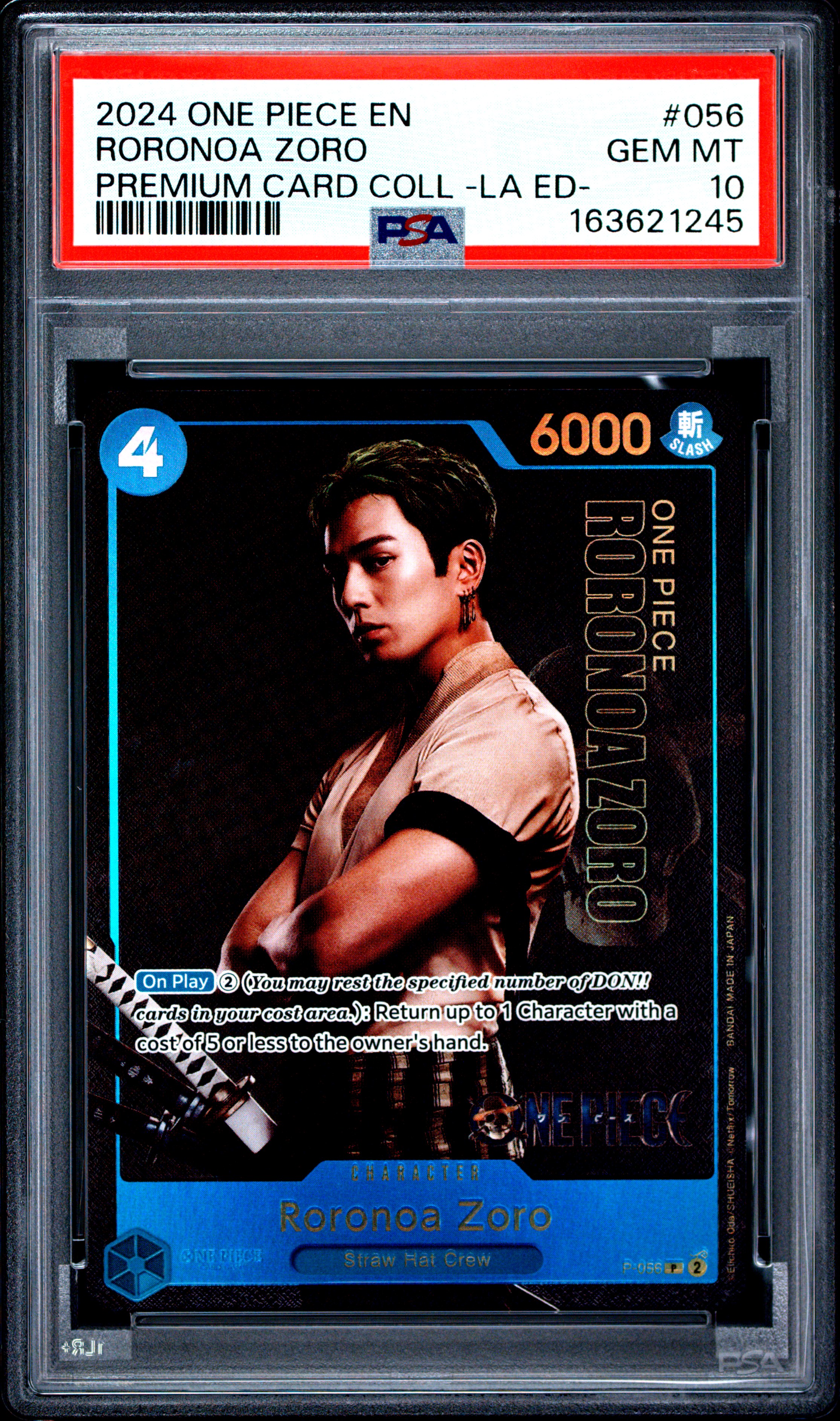 2024 #056 Roronoa Zoro PSA 10 One Piece Premium Card Collection -Live Action Edition-