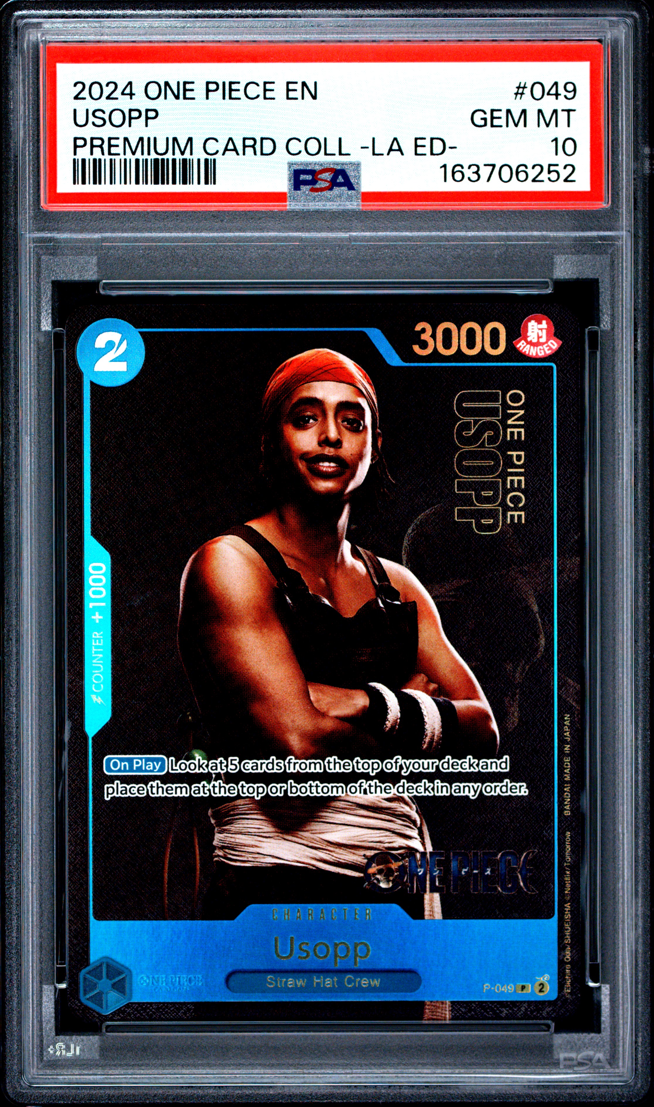 2024 #049 Usopp PSA 10 One Piece Premium Card Collection -Live Action Edition-