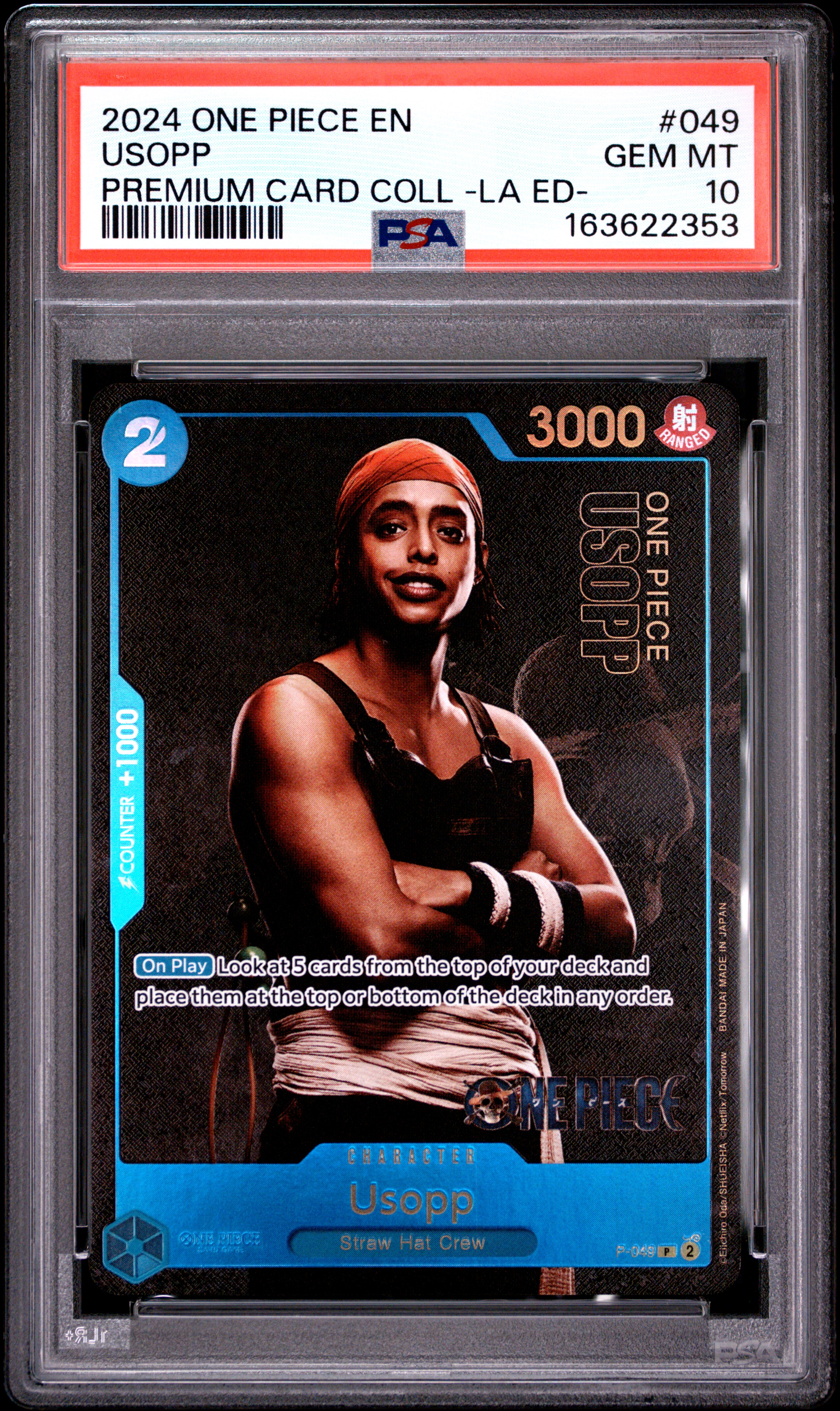 2024 #049 Usopp PSA 10 One Piece Premium Card Collection -Live Action Edition-