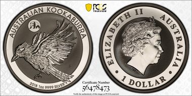 2018-P $1 Kookaburra Ag-Panda Privy MS69