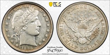 1896 50C AU53