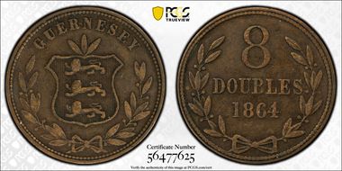 1864 8 Dbl VF35BN