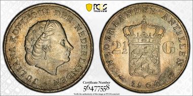 1964 2 1/2 G KM-185 Ag MS65