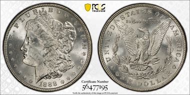 1888 $1 MS64