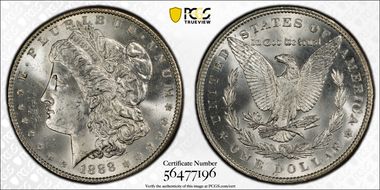 1888 $1 MS63