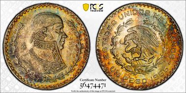 1966-Mo Peso KM-459 MS66+