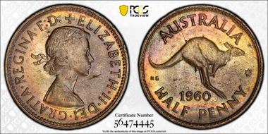 1960 Y. (p) 1/2D MS63BN