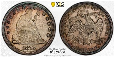 1876 25C MS62