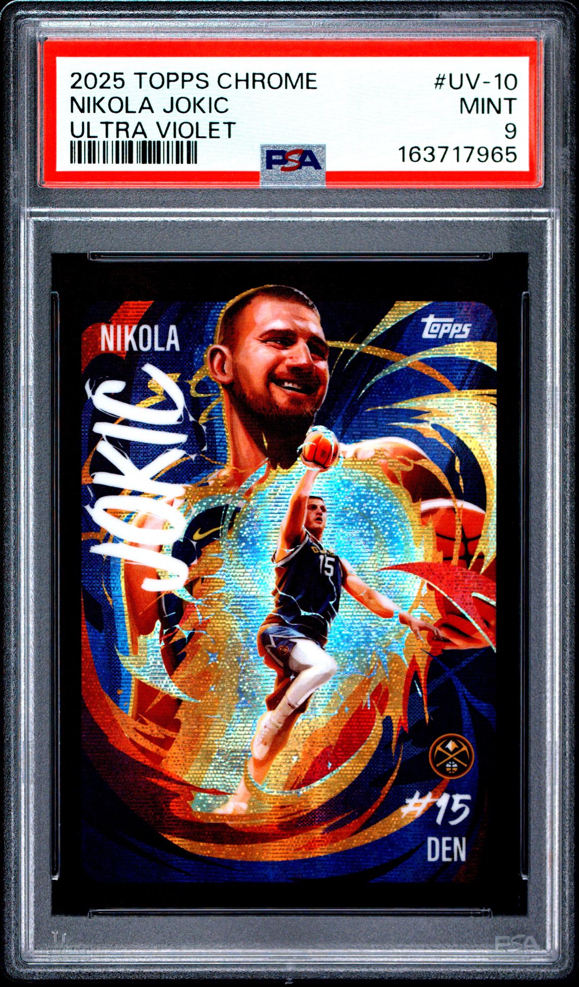 2025 Topps Chrome Ultra Violet Nikola Jokic #Uv-10 Mint 9 front