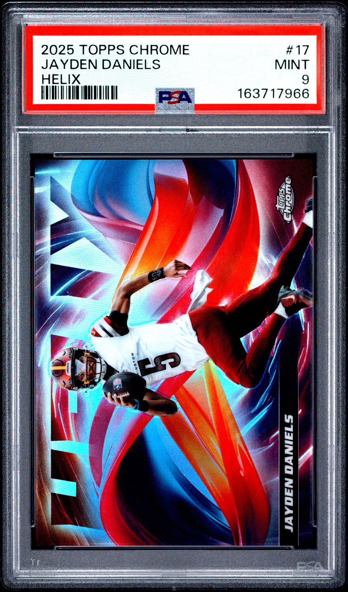 2025 Topps Chrome Helix Jayden Daniels #17 Mint 9 front