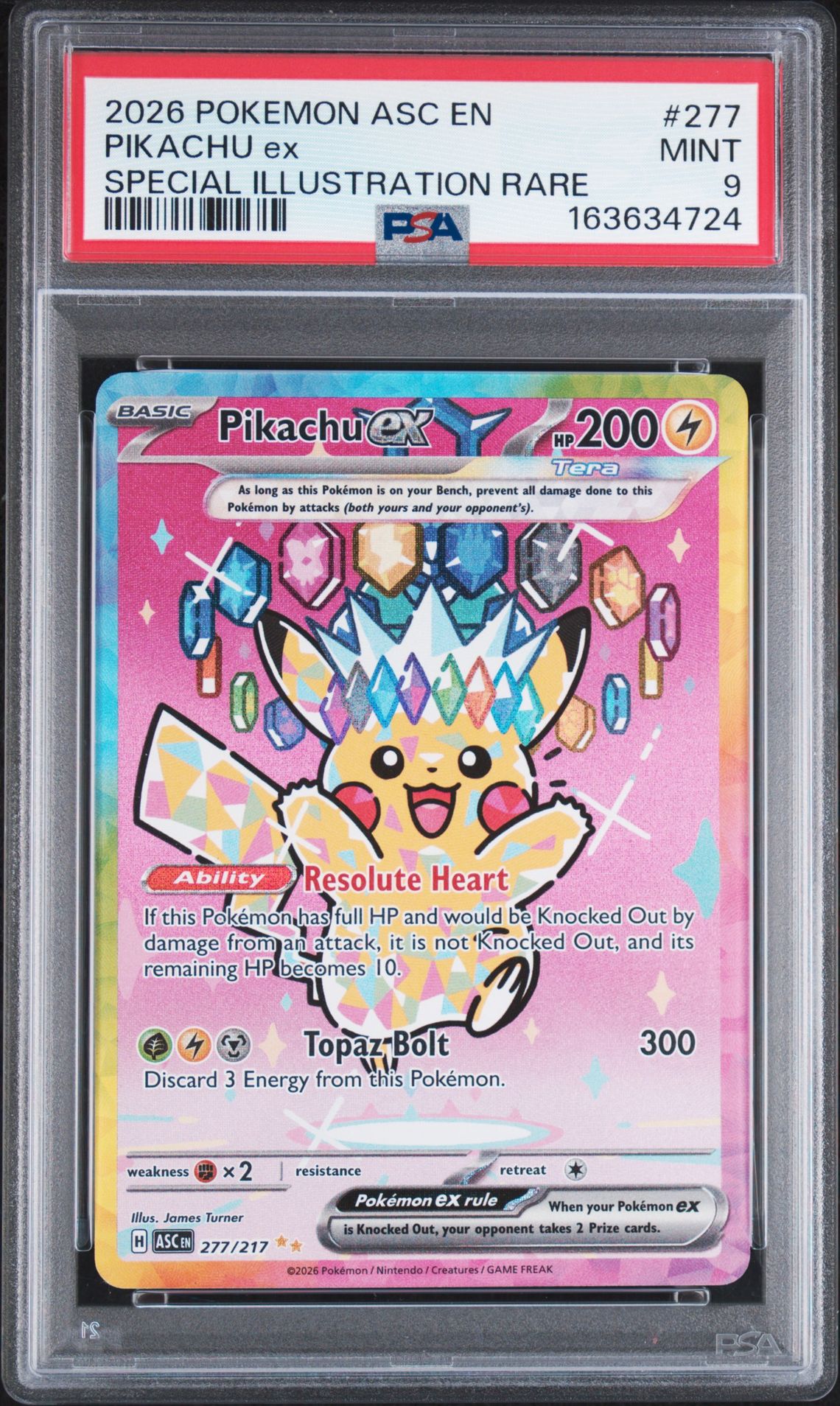 2026 Pokemon Asc En-Ascended Heroes Pikachu Ex #277 (Special Illustration Rare) Mint 9 front